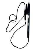 Corded Ballpoint Pen Med 10mm Black 1 box has 12 Corded pens  Buy in Multiples of 12 
