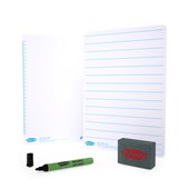 Show Me LinedPlain Doublesided A4 Mini Whiteboards  Pack of 35