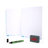 Show Me PlainPlain Doublesided A4 Mini Whiteboards  Pack of 35