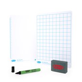 Show Me GriddedPlain Doublesided A4 Mini Whiteboards Pack of 35