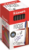 Luxor Focus Ball Pen  Black Ink 10mm Medium Point  Value Pack of 50 Ballpoint Pens